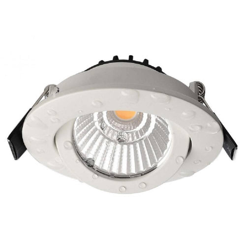 Faretto Incasso Tondo Slim Luce Soffitto Box Doccia Led 8w Orientabile Dimmerabile