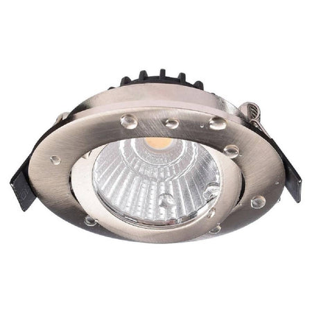 Faretto Incasso Tondo Slim Luce Box Doccia Led 8w Orientabile Dimmerabile Nichel
