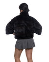 Greta - Giacca Donna Nera in vera pelliccia