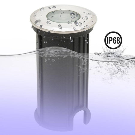 Mini Faretto Led Rgbw 24v Calpestabile Incasso 40 Mm Segnapassi 3w Rgb 4000k Dmx