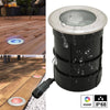 Faretto Led 24v Rgbw Calpestabile Incasso 65mm Ip68 Segnapassi 9 W Rgb 4000k Dmx