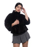 Greta - Giacca Donna Nera in vera pelliccia