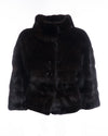 Greta - Giacca Donna Nera in vera pelliccia