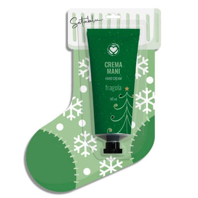 Crema Mani Fragola Seta Blu 100ml Idea Regalo Natale Confezione Calza Di Natale