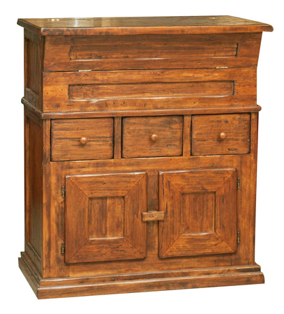 Biscottini Madia in Legno Massello di Tiglio Biscottini Noce 81x45x92 Made in Italy