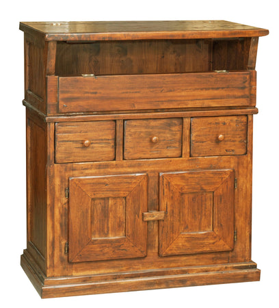 Biscottini Madia in Legno Massello di Tiglio Biscottini Noce 81x45x92 Made in Italy