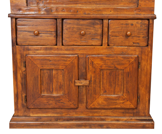 Biscottini Madia in Legno Massello di Tiglio Biscottini Noce 81x45x92 Made in Italy