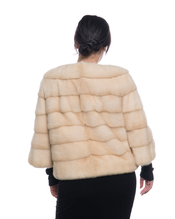 Terry - Giacca Donna Beige in vera pelliccia