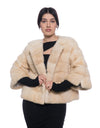 Terry - Giacca Donna Beige in vera pelliccia