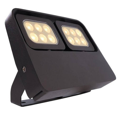 Faretto Led 12w Doppio Diffusore Orientabile Faro Staffa Ip65 Luce Esterni Giardino