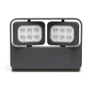 Faretto Led 12w Doppio Diffusore Orientabile Faro Staffa Ip65 Luce Esterni Giardino