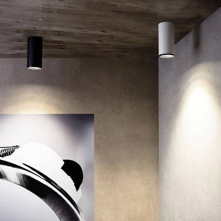 Faretto Spot Soffitto Plafoniera Cilindro Led Cct 10w 2 In 1 3000k 4000k Moderna