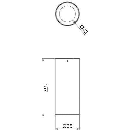 Faretto Spot Soffitto Plafoniera Cilindro Led Cct 10w 2 In 1 3000k 4000k Moderna