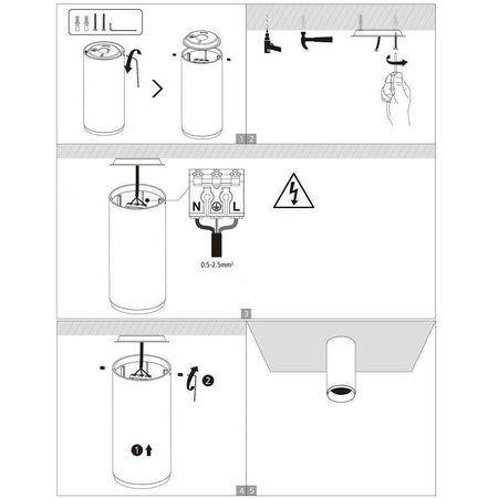 Faretto Spot Soffitto Plafoniera Cilindro Led Cct 10w 2 In 1 3000k 4000k Moderna