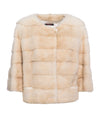 Terry - Giacca Donna Beige in vera pelliccia