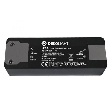 Trasformatore Led Driver Alimentatore Slim 30w 30-60v 500ma Lampade Strisce 230v