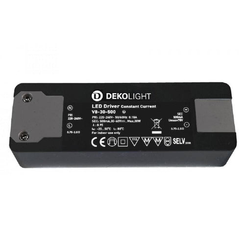 Trasformatore Led Driver Alimentatore Slim 30w 30-60v 500ma Lampade Strisce 230v