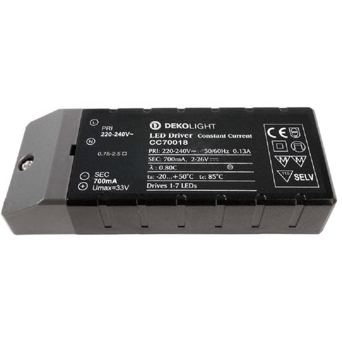 Trasformatore Led Driver Alimentatore Slim 18 W 2-26v 700ma Lampade Strisce 230v