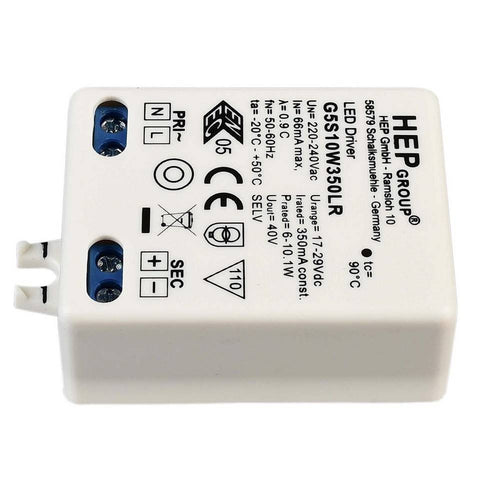 Trasformatore Led Driver Alimentatore Bianco 10 W 17-29v 350ma Lampade Strisce