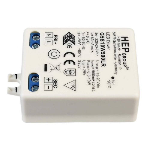 Trasformatore Led Driver Alimentatore Bianco 10 W 13-20 V 500 Ma Lampade Strisce