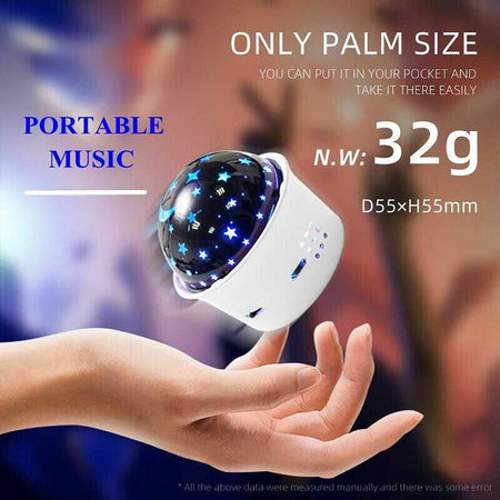 Mini Proiettore Di Stelle Controllo Vocale Led Multicolor Ricaricabile Portatile