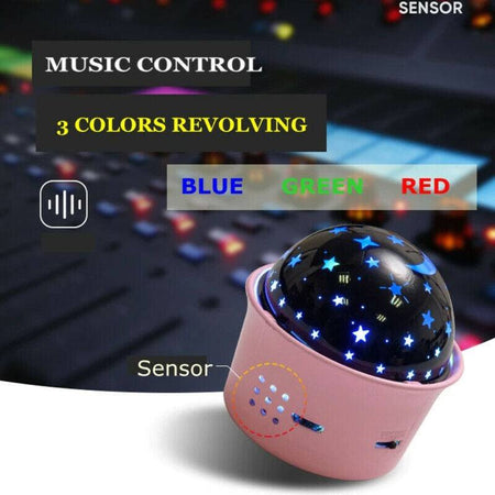 Mini Proiettore Di Stelle Controllo Vocale Led Multicolor Ricaricabile Portatile