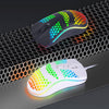 Mouse Gaming Con Filo Leggero Luci A Led Multicolor Effetto Traforato Per Pc