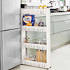 Carrellino Cucina Bagno Slim Salvaspazio 54.5x12.5 H 102.5cm Carrellino Porta Tutto