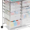 Carrello Cassettiera Multiuso 12 Cassetti Bianco 4Ruote Casa Ufficio Estetica Tattoo