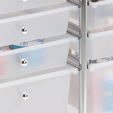 Carrello Cassettiera Multiuso 12 Cassetti Bianco 4Ruote Casa Ufficio Estetica Tattoo