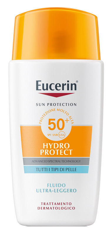 Eucerin Sun Protection Hydro Protect fluido viso solare per tutti i tipi di pelle SPF50+ 50ml