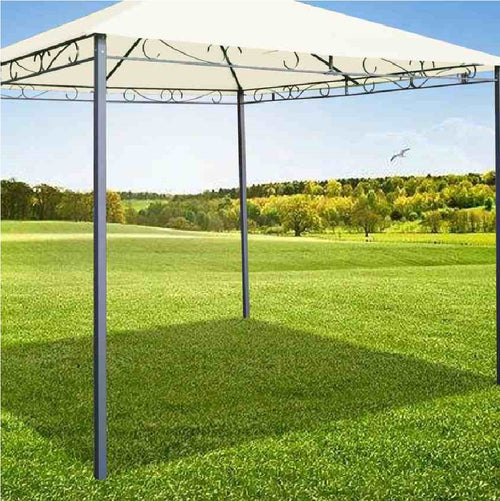 Gazebo Da Giardino 3x3 MT Struttura Metallo Verniciato Tessuto Ecrù Air-Vent