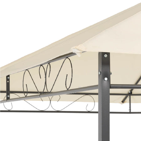 Gazebo Da Giardino 3x3 MT Struttura Metallo Verniciato Tessuto Ecrù Air-Vent