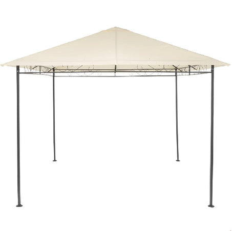 Gazebo Da Giardino 3x3 MT Struttura Metallo Verniciato Tessuto Ecrù Air-Vent