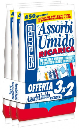Saratoga 3x450gr ricarica deumidificatore assorbiumido