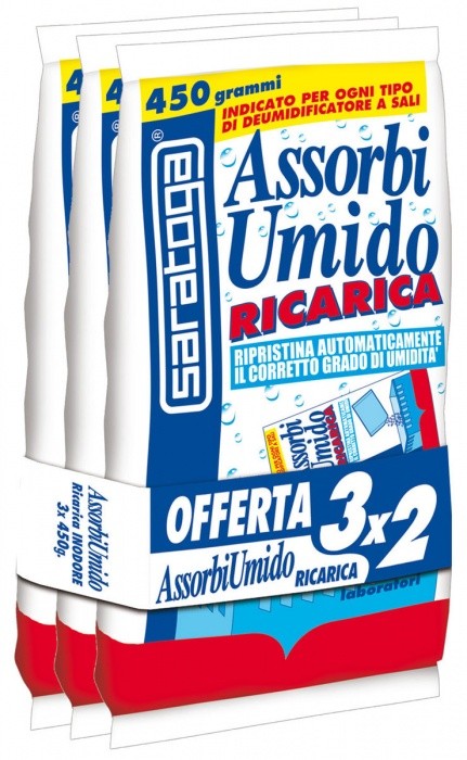 Saratoga 3x450gr ricarica deumidificatore assorbiumido