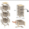 Cassettiera Multiuso 3 Cassetti da 15 L Organizer in Legno e Plastica 82x30x41cm