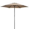 Ombrellone Giardino 2.7 mt con Palo Centrale AirVent Telo Poliestere Resistente Tortora