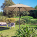 Ombrellone Giardino 2.7 mt con Palo Centrale AirVent Telo Poliestere Resistente Tortora