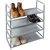 Scarpiera 4 Ripiani 12 Posti Porta Scarpe in Metallo Salvaspazio 72x58x28cm