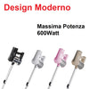 Aspirapolvere 2in1 600W Filtro Hepa Lavabile Scopa Elettrica Compatta Accessori Rosa