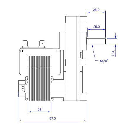 Motoriduttore Mellor FB1263 stufe a pellet 14702013