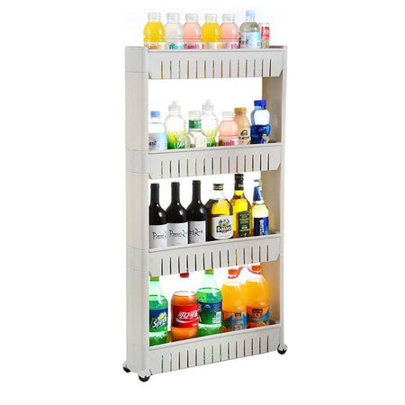Carrellino Cucina Bagno Slim Salvaspazio 54.5x12.5 H 102.5cm Carrellino Porta Tutto