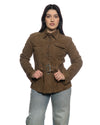 Karina - Giacca Donna Cuoio in vera pelle camoscio
