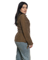 Karina - Giacca Donna Cuoio in vera pelle camoscio