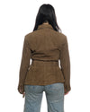 Karina - Giacca Donna Cuoio in vera pelle camoscio