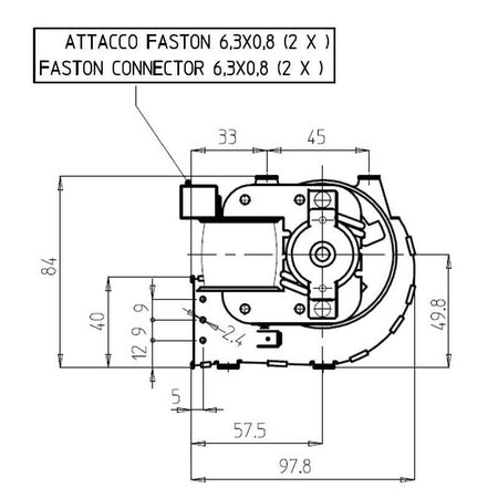 Ventola tangenziale FERGAS 4M2606 stufe a pellet 14706030