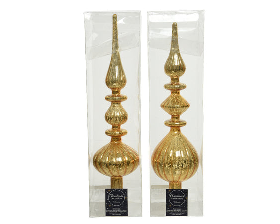 Puntale per albero di Natale con sfere in vetro decorazione e addobbo da 35 cm