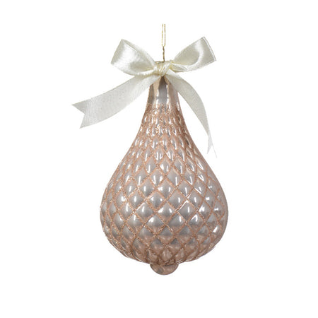 Pendaglio a forma di goccia decorazione per albero di natale h 15 cm