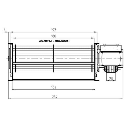 Ventola tangenziale FERGAS 4M2606 stufe a pellet 14706030